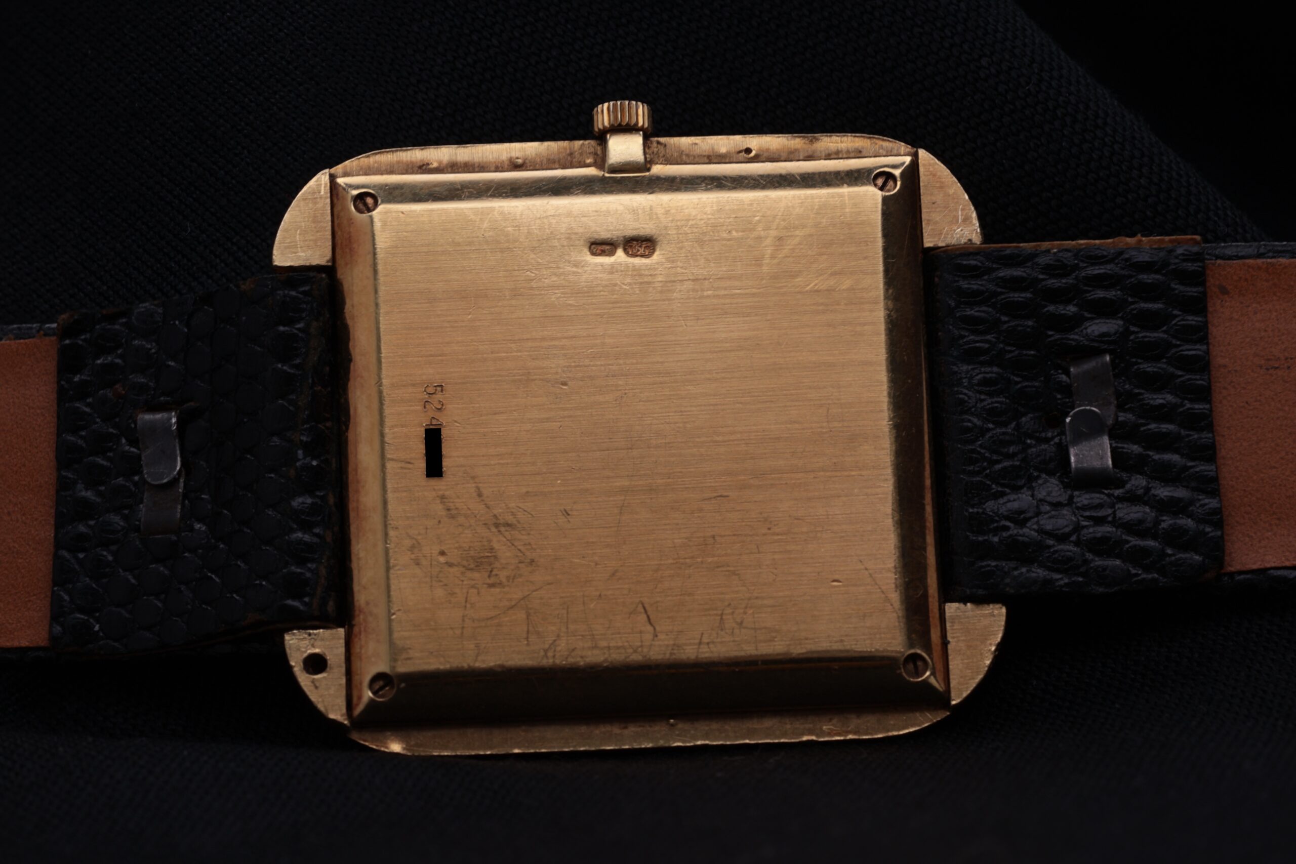 Vacheron Constantin Ultra Thin Cushion 18k Yellow Gold Factory Diamond Bezel Champagne Dial c1970
