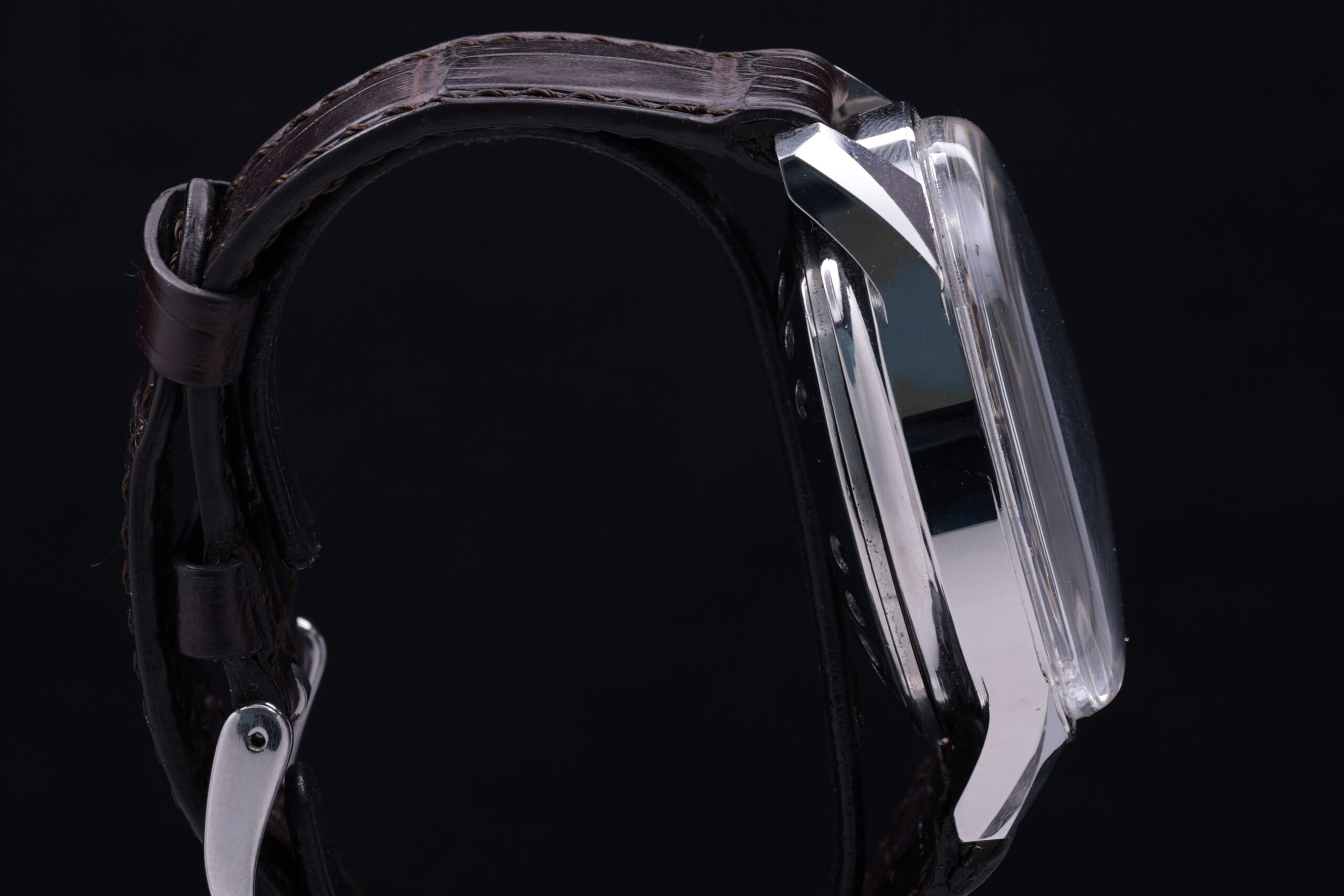 Jaegar LeCOULTRE Memovox Polaris Ref. E859 Tropical Dial Wristwatch Date Alarm C.1968