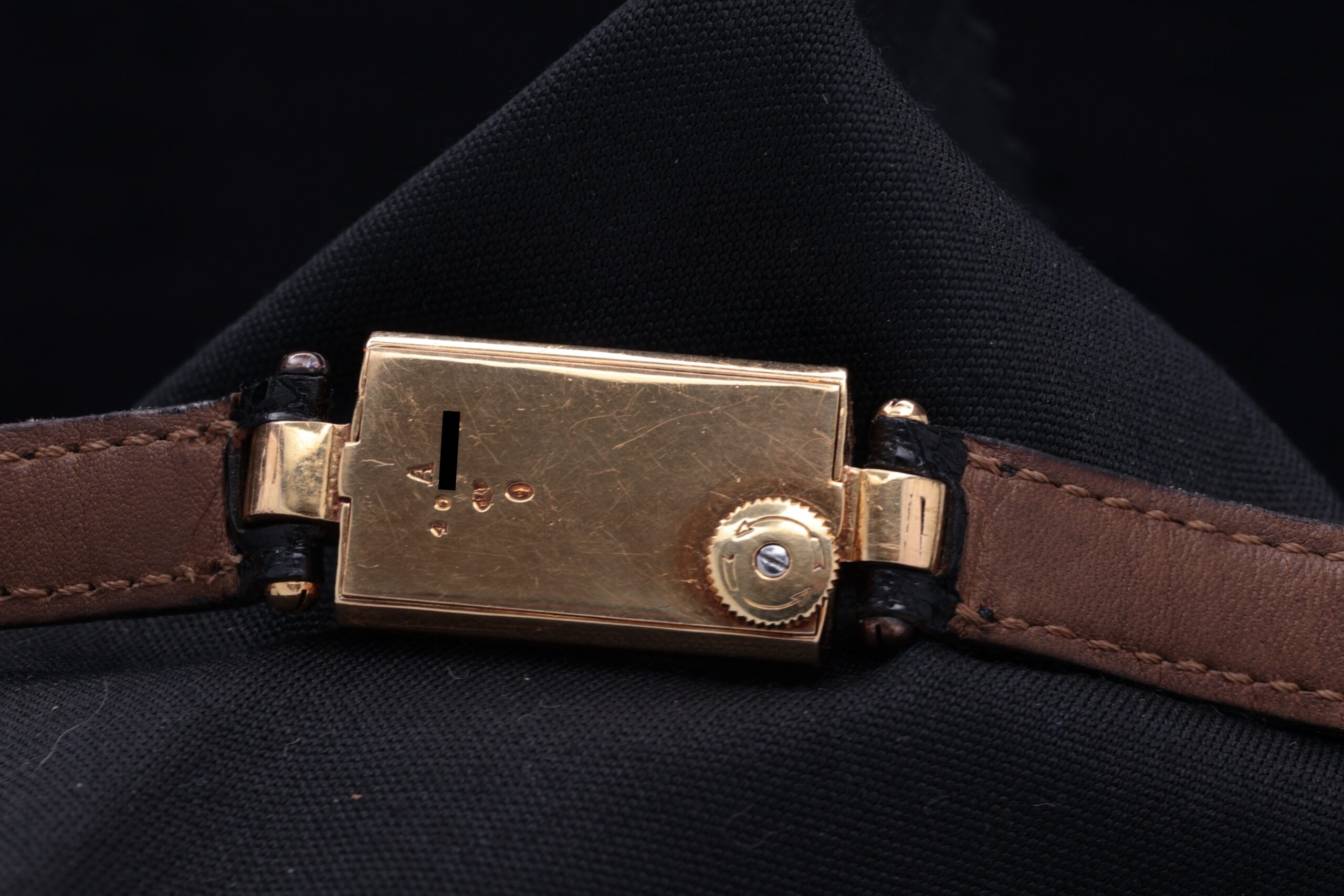 Jaeger LeCoultre Etrier Duoplan 18k Yellow Gold Rare Rectangular Sector Dial Backwind Configuration c1965 - Image 5