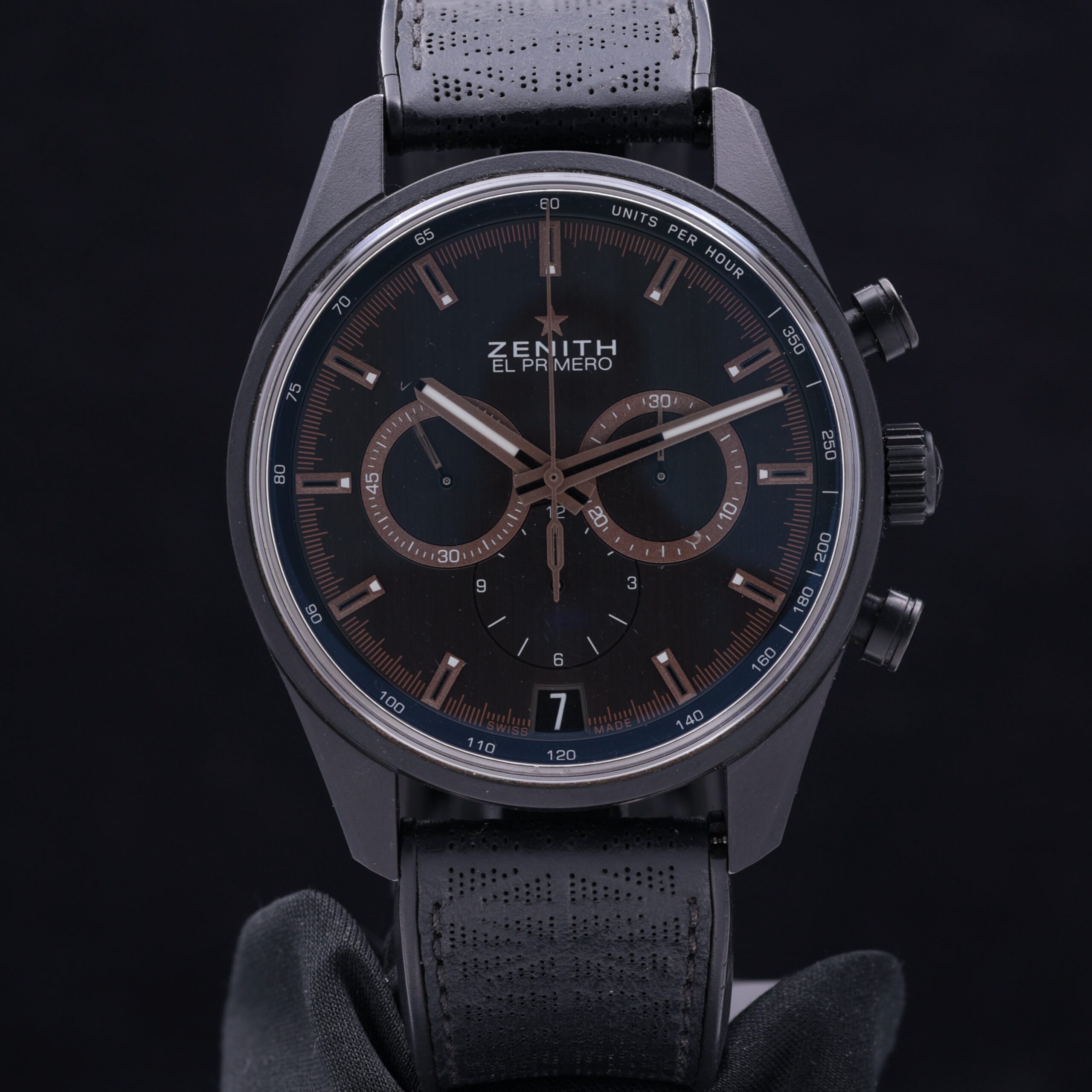 Zenith El Primero Chronomaster Velar Range Rover Edition 24.2042.400 Ceramicised Aluminium Limited Edition Original Strap Buckle c2017 Card