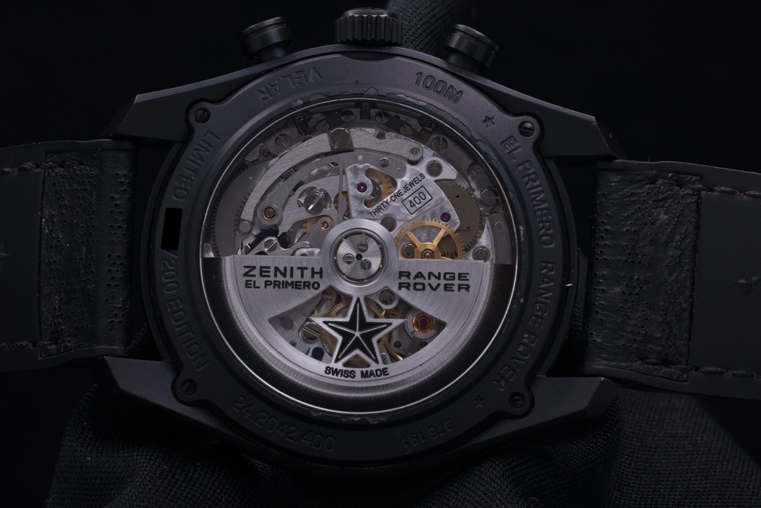 Zenith El Primero Chronomaster Velar Range Rover Edition 24.2042.400 Ceramicised Aluminium Limited Edition Original Strap Buckle c2017 Card - Image 6